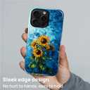 Case for iPhone 16 Pro Max, Magnetic Hybrid Shockproof Protective Phone Case with MagSafe Compatible Design, Sunflower Art
