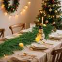 MCFULL Christmas Decorations Indoor,6 FT Christmas Garland,Norfolk Pine Garland,Vintage Xmas Decor,Real Touch Cedar Garland for Fireplace,Stairs,Table,Window,Mantle,Holiday Indoor Outdoor Decor,2 Pcs