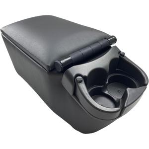 Universal Truck Seat/Bench Contractor Center Console Business Organizer and Storage with Adjustable Cup Holders, Clip Board, and Padded Top Lid for Armrest 124809