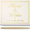 Engrowtic Advice and Wishes for The Mr and Mrs Bridal Shower Guest Book Wedding Gift with Pen Wedding Games Bridal Shower Decorations Advice Book for Bride Groom Party Favors