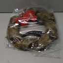 Yunlly 12 Inch Christmas Krampus Wreath Christmas Wreaths for Front Door Scary Horror Krampus Decorations with Horns Faux Fur Red Bow Bells Gothic Holiday Decor for Halloween Xmas Krampusnacht Party