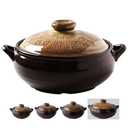 BALWOO Korean Pot [Buncheong] MUD GLAZE Earthenware Ttukbaegi, Natural Ceramic Clay Cooking Pot Casserole, Heat Resistant Ceramic Earthen Pot, Zero-Crack Stone Bowl Stockpot Soup Cookware, Pottery