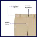 French Toast Girls' Pull-On Straight Fit Stretch Twill Pant (Standard & Plus) (18, School Uniform Grey)