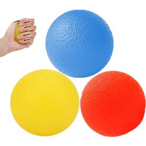 3 Resistance Levels Hand Exercise Balls, Stress Balls for Adults, Squeeze Balls for Physical Therapy, Hand Grip Strength Trainer Hand Squeezers for Strength, Wrist Forearm Finger Exerciser