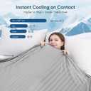 Elegear Revolutionary Cooling Blanket King, Absorbs Heat to Keep Body Cool for Night Sweats, Double Sided Arc-Chill 3.0 Cool Fiber Q-Max>0.5, Cold Summer Blankets for Hot Sleeper, Light Gray