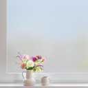 DOWELL Window Privacy Film, Frosted Glass Window Film, Static Cling Non-Adhesive Glass Clings, Sun Blocking Opaque Coverings, Reusable Door Stickers for Bathroom Home Office, Pure, 23.6"x118"