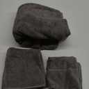 American Soft Linen Luxury 4 Piece Bath Towel Set, 600 GSM 100% Cotton Turkish Bath Towels for Bathroom, 27x54 in Large Bathroom Shower Towels, Dark Gray