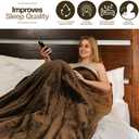 Medical king Heated Blanket, Machine Washable Extremely Soft & Comfortable Electric Blanket Throw Fast Heating with Hand Controller 10 Heating Settings & auto Shut-Off (Brown, 50 x 60)