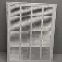 HVAC Premium 20 x 26 Duct Opening Steel Return Air Filter Grille, for 1-inch Filter, Removable Door, Flat Stamped HVAC Vent Cover Grille, Outer Dimensions 22.5 x 28.5