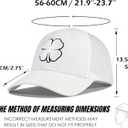 Clover Hats for Men Women, Black Lucky Golf Baseball Cap,4 Leaf Hat,Embroidery Cap