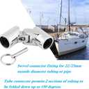 Heavy Dudy Marine Swivel Pipe Connector,Stainless Steel 316 Folding Swivel Connector Boat Rail Tube Pipe Fittings For22/25mm OD Tube/Pipe