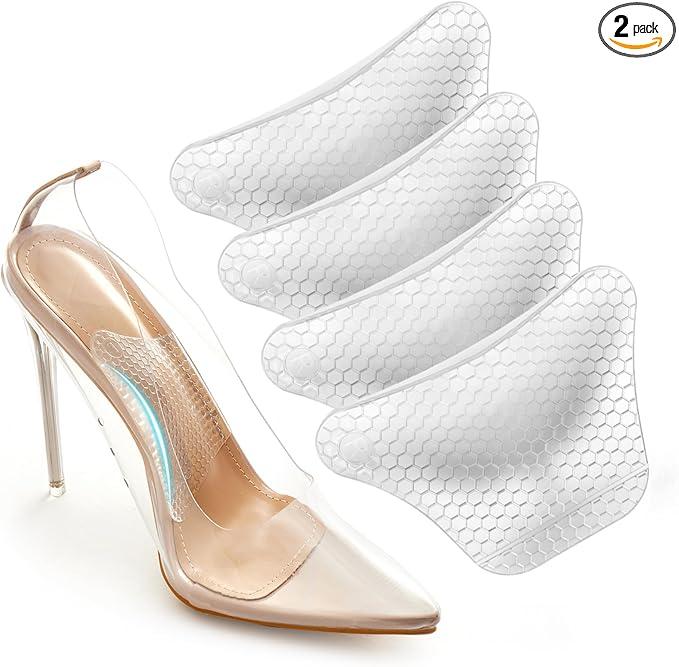 Plantar Fasciitis Relief Arch Support Insoles Soft Gel Arch Pads Self-Adhesive Orthotic Shoe Inserts for Flat Feet High Arch Supports Arch Cushions for Flats Sandals Trim to Fit All Size(4 Pcs)