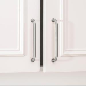 Goldenwarm 10 Pack 6-1/4 Inch Brushed Nickel Cabinet Pulls Kitchen Cabinet Handles Solid Zinc Alloy Hardware Arch Drawer Pulls for Cupboard Bathroom Dresser, 160mm Hole Center