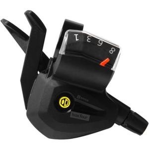 Box Four 8 Speed E-Bike Shifter 1 Gear Per Click, Non E-Bike Shifter 2 Piece Pull Lever up to 3 Gears Per Click Bicycle Shift Lever Cable for Mountain Bike Shifters, MTB, Bicycle Gear Shifter Cycling (Compact Multi Shift)