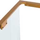 Shower Glass Support Bar, Both Sides Available, Frameless Bathroom Glass Clamp L Shape Panel Bracket, No Drill，Fixed Shower Panel to Wall (BRUSE Gold)