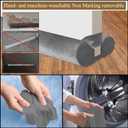 Under Door Draft Stopper 32 inch Draft Blocker for Bottom of Door 27-35 inch Seal Insulator Noise Stopper Weather Stripping Breeze Blocker (Grey, 35" (Up to 1.1" Gaps) (Gray)