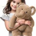 iPlay, iLearn Elephant Stuffed Animal, Soft Baby Plush Elephant Toy, Infant 18" Big Cute Fluffy Animal Toy, Nursery Bedtime Huggable Birthday Easter Basket Gift for Toddlers Girl Boy Kid Age 0 and up