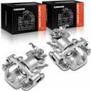 A-Premium Disc Brake Caliper Assembly with Bracket Compatible with Select Nissan Models - 240SX 1995 1996 1997 1998, L4 2.4L Coupe - Rear Driver and Passenger Side, 2-PC Set
