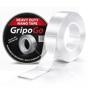 5 x Double Sided Tape Heavy Duty, Clear Double Sided Mounting Tape, Nano Tape, Double Sided Adhesive Tape, Washable, Reusable & Traceless for Multi-Surface Use, Rug Grip, Wall & DIY Projects (Pack of 1)