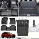 Floor Mats for Nissan Rogue 2021-2024 2025 2026(Not to Sport),All Weather Protection Custom Floor Mats Trunk Cargo and Car Windshield Cover Set for Nissan Rogue Accessories,Car Floor Liners Set