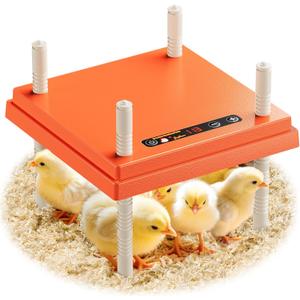 10" x 10" Chick Brooder Heating Plate with Adjustable Temperature and Height, Holds 15 Young Chickens