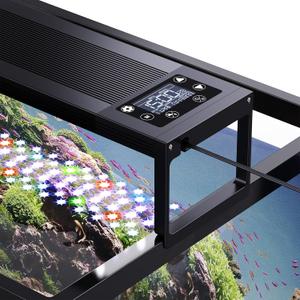 SEAOURA 24/7 LED Aquarium Light for 48-54 Inch Fish Tank, Fish Tank Light for Plants, Auto On Off with Timer, 9 Colors, Adjustable Brightness, Daylight & Moonlight, DIY and Nature Weather Mode