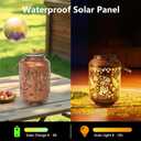 Solar Lantern Outdoor, Hummingbird Solar Light for Grave Cemetery Decor, Waterproof Garden Yard Solar Lights, Heavenly Gift for Mom Grandma Women on Mother Day, Memorial Day, Christmas