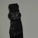 BODIY Black Sequin Wide Belt Glitter Stretch Dress Belt Sequins Cinch Belt Waist Belt for Women