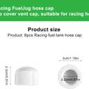 8pcs Racing Fuel Jug Cap, Plastic Dustproof & Waterproof Racing Gas Can Replacement Vent Hose Dust Cap Lids Accessories Compatible with 5.5 Gallon Fuel Jugs Egs Tank & Scribner Tank