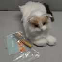 Chongker Stuffed Animals Handmade Cat Plush, Realistic Companion Pet, Lifelike White Cat