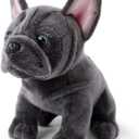 French Bulldog Stuffed Animal, 8.6 inch Realistic Puppy Plush Cute Soft Dog Gifts for Boys and Girls (Gray)