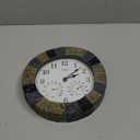 Lily's Home 10-Inch Faux-Stone Indoor or Outdoor Wall Clock with Thermometer and Hygrometer, Nature Shape