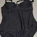 Women's Underwire One Piece Swimsuit (Medium, Onyx Black)