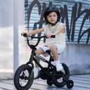 vollsch BMX Style 20 Inch Inch Kids Bike Training Wheels 20'' Bicycle with Kickstand for 2-14 Years Old Toddlers Boys Girls Coaster Brake 