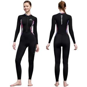 Skyone Full Body Rash Guard Swimsuit Dive Skins for Women Men, Thin Wet Suit Diving Suit UV Protection Long Sleeve Scuba Skin L