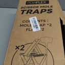 2 Pack Mole Traps,Galvanized Steel Scissor Trap,Reusable Mole Trap Killer,Easy Set Mole Eliminator Trap for Lawns