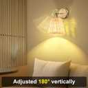 Frideko Rattan Rechargeable Wall Sconces Set of Two with Remote, RGB 15 Colors Dimmable Battery Operated Wall Lights, Indoor Wireless Wall Lamp with 3 Timer, Farmhouse Boho Sconce Light for Bedroom