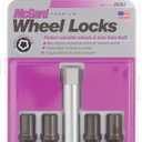 McGard 25357 Tuner Style Cone Seat Wheel Locks Black (M12 x 1.5 Thread Size) - Set of 4, 4 Locks / 1 Key
