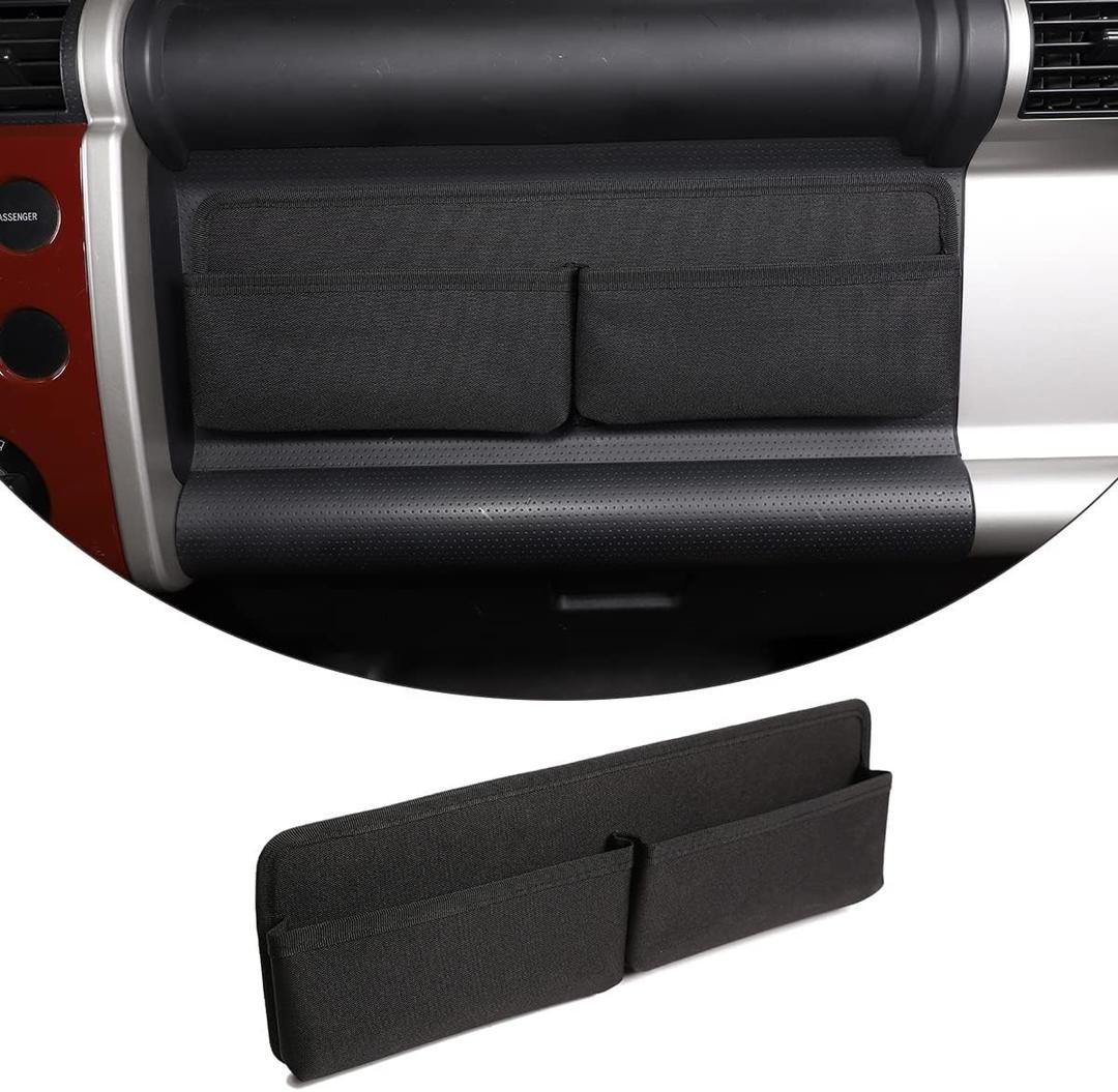 Passenger Storage Tray Organizer, Co-Pilot Center Console Organizer Storage Bag Fit for Toyot@ FJ Cruiser 2007-2021, Portable Auto car Organizer Accessories, Black