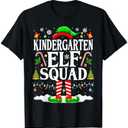 Kindergarten Elf Squad Xmas Funny Christmas Kindergarten Elf T-Shirt XL