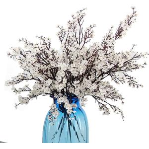 JAKY-Global Babys Breath Fabric Cloth Artificial Flowers 6 Bundle European Fake Silk Plants Decor Wedding Party Decoration Bouquets Real Touch DIY Home Garden(White)