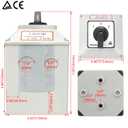 Heschen Universal Rotary Changeover Switch SZW26-63/D303.3 with Master Switch Exterior Box LW28-63/4 660V 63A ON-Off-ON 3 Position 3 Phase 12 Terminals CE