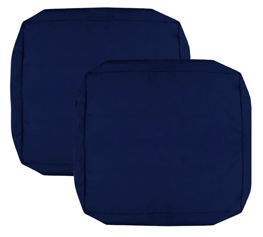 FLYMEI Patio Cushion Covers 25x25x5 Waterproof Outdoor Cushion Cover Replacement 2Packs Outdoor Seat Cushion Slipcover for Rattan Chair Sofa, Apricot