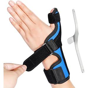DrFinger Thumb Spica Splint Brace fit Left & Right Hand, Trigger Thumb and Wrist Support, Thumb Immobiliser for De Quervains Tenosynovitis Tendonitis, Broken Thumb Stabilizer, for Women & Men- S/M