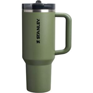 STANLEY Quencher ProTour Flip Straw Tumbler with Leakproof Lid 40 oz | Built-In Straw and Handle | Cup Holder Compatible for Travel | Insulated Stainless Steel Cup | BPA-Free | Dried Pine VRT