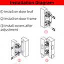 Hidden Door Hinges,6 inch Heavy Duty Concealed Hinges,180 Degree Swing 3-Way Adjustable Butt Hinges Suitable for Wooden Door Bedroom Door,2 Pack (Black, 6inch)