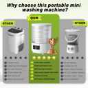 Portable Mini Washing Machine,4L Large Capacity Underwear Washer with Blue Light & Dehydration,Deep Clean Small Clothes,SemiAutomatic Mini Washer for Family,Hotel,Camping