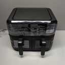 CHEFMAN 6 Quart Dual Basket Air Fryer Oven with Easy View Windows, Sync Finish, Hi-Fry, Auto Shutoff, 2 Independent 3Qt Nonstick Dishwasher Safe Frying Baskets, Digital Double Air Fryer - Black