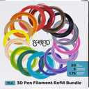 SCRIB3D Pen Filament Refills, 20 Colors, 320 Feet, 1.75mm PLA, Works with SCRIB3D, PIKA3D, MYNT3D and Most Other 3D Printing Pens