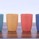 Wheat Straw Reusable Cup (12 oz) - Unbreakable Drinking Glasses Sets - Dishwasher Safe Tumbler - Lightweight, BPA Free and Eco friendly (6Pcs/6Color)